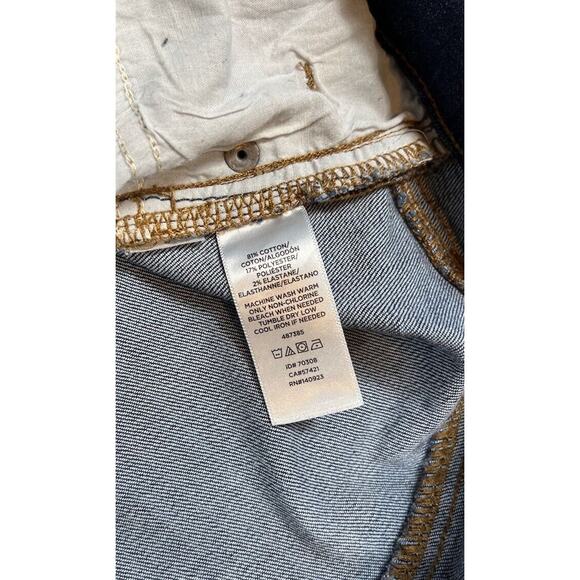 Loft Womens Jeans 30/10 Dark Wash Modern Skinny Raw Hem Denim minimal boho - Picture 11 of 11